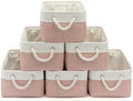 13.8x9.8x6.7 Inch Fabric Small Storage Bins with Handles 6 Pack by VQRTEXAStorageBasket
