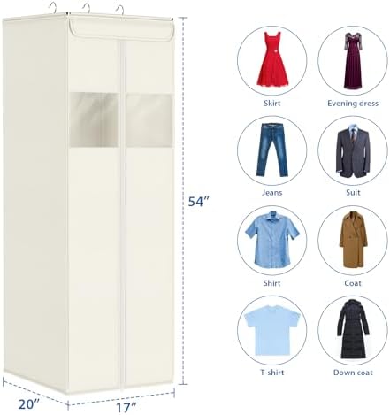 Zilink Clear Garment Bags for Hanging Clothes Garment Storage Bags 54 in - Image 3