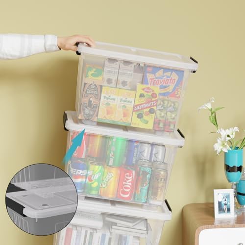 50 Quart Clear Large Storage Totes with Wheels, Plastic Storage Box with Lid, 4-Pack - Image 5