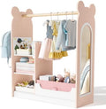 BlueWood Dress Up Storage Kids Wardrobe with Mirror, Costume Closet by BlueWood