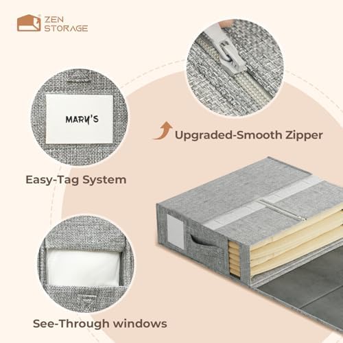 Sheet Organizers and Storage for Linen Closet, 8Pack Grey - Image 5