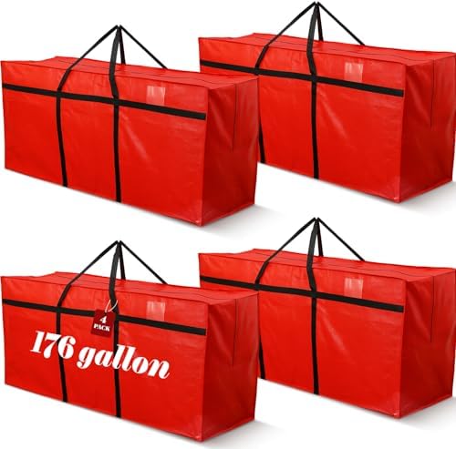 4 Pcs 176 Gallon Extra Large Moving Bags Heavy Duty Storage Bag by Clysee