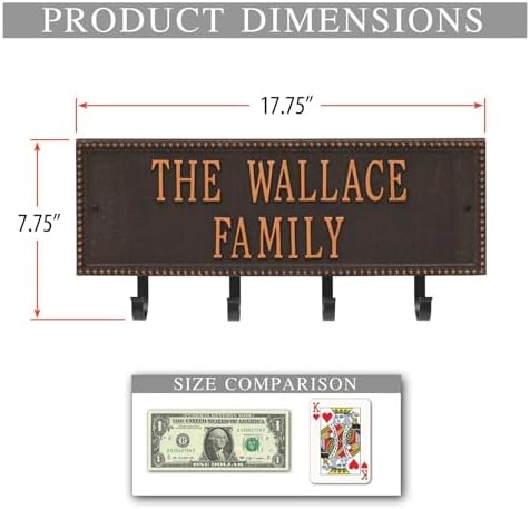 Beaded Rectangle 2-Line Personalized Hook Plaque - Image 4