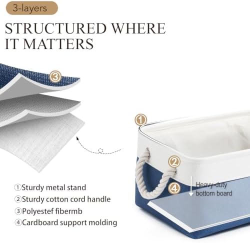 13.8x9.8x6.7 Inch Fabric Small Storage Bins with Handles 6 Pack - Image 2