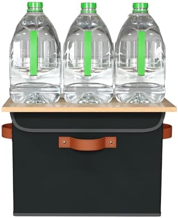 Univivi Fabric Storage Cubes with Lids, Stackable Storage Box, Black, 3 PCS - Image 3