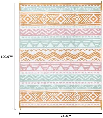 Lahome Outdoor Rug 8x10 Patio Waterproof, Outdoor Plastic Straw Camping Rug - Image 2