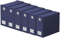 SpaceAid 6 Pack Bed Sheet Organizers and Storage, Foldable Sheet Organizer with Window for Linen Closet, Set Folder Keeper for Queen & King Size Bedding Storage (Navy Blue) by SpaceAid