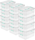 STERILITE Convenient Home 2-Tier Layer Stack Carry Storage Box, Clear 12-Pack 12 X 1 by Sterilite