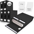 TOSORO 6 Pack Bed Sheet Organizer and Storage, Foldable Storage Organizer for Linen Closet with Viewing Window & Label for Bedding Sheets & Blankets (Queen & King Size) Black by Tosoro