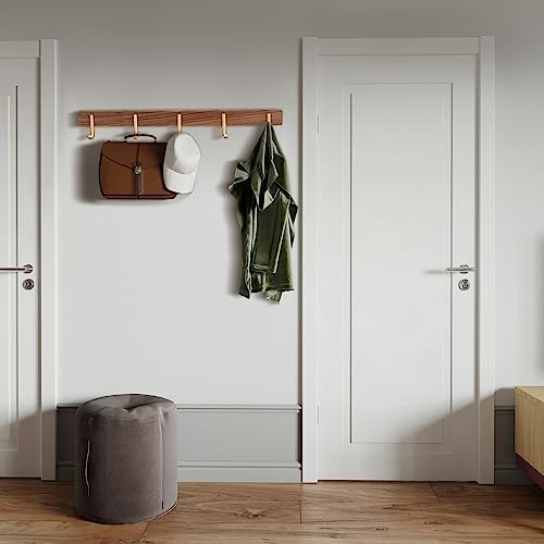 Wall Mounted Coat Rack, 5 Hooks - J Shape - Image 6