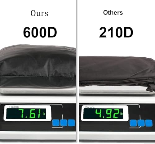 Picnic Table Cover Waterproof 96 Inch 600D Oxford Outdoor Table Cover with Bench Covers for Winter DustProof Heavy Duty (Black, 8Ft-96in) - Image 4