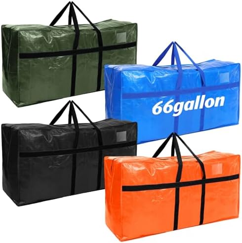 4 Pcs 66 Gallon Extra Large Moving Bags Heavy Duty Storage Bag by Clysee