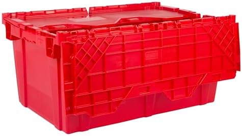 HE HUDSON EXCHANGE 27.3x17.2x12.6” (3 Pack, 18.7 Gallon) Tote with Attached Lid, Red - Image 3