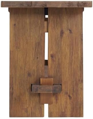 Alaterre Bethel Rustic Solid Wood Bench & Wall Mounted Coat Rack, Natural - Image 7