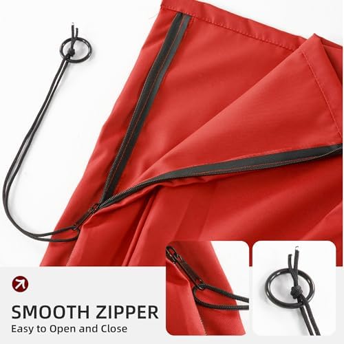 Patio Cantilever Umbrella Outdoor Waterproof Cover with Zippe - Image 7