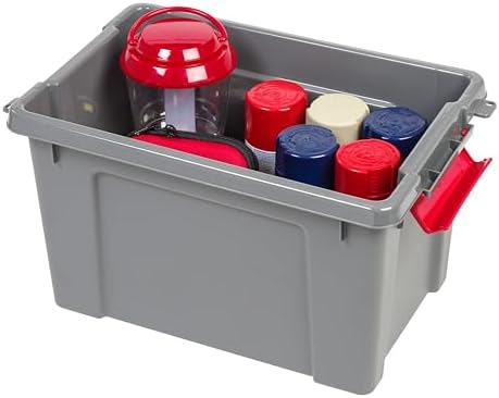 IRIS USA 6-Pack 5 Gal Heavy Duty Lockable Storage Totes with lids, Gray - Image 4