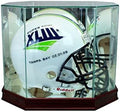 Octagon Football Helmet Display Case with Sport Moulding (Cherry with 99% UV Glass) by Unknown