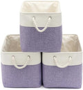 16x12x12 In Foldable Fabric Large Storage Bins with Handle 3 Pack by VQRTEXAStorageBasket