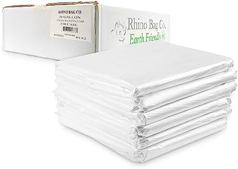 Norton Supply Rhino Bag: 30 Gal Capacity Heavy Duty and Waterproof Large Clear Plastic Storage Bags Jumbo Size for Clothes, Comforters, Luggage, Bedding, Travel Supplies, Packing and Moving - Reusable by NortonSupply