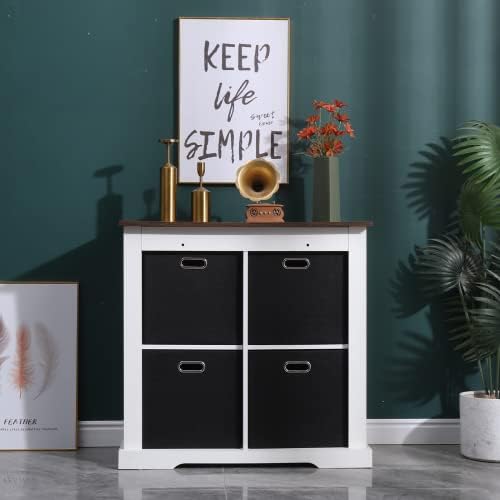 13x13x13 Inch Foldable Cube Storage Bins with Metal Handles, 4 Pack - Image 7