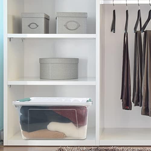 35 L Clear Large Storage Box, Plastic Storage Bins, Set of 4 - Image 5