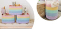 OrganiHaus Large Laundry Basket + Set of 3 Shelf Baskets - RAINBOW by OrganiHaus