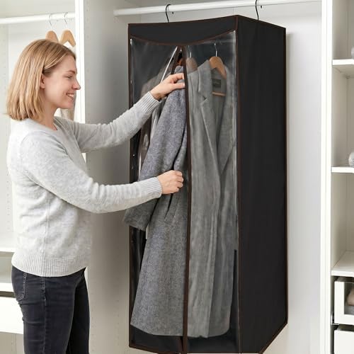STORAGE MANIAC Garment Bags for Hanging Clothes, 57-Inch, Black, 2-Pack - Image 6