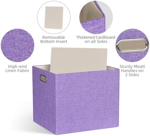 13" x 15" x 13" Linen Storage Cubes with Handles, Pack of 4 - Image 3