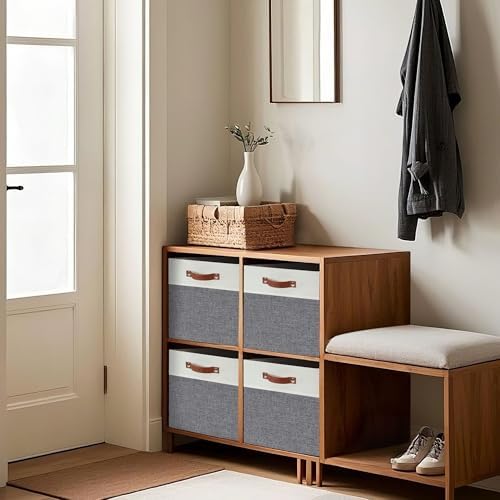 DECOMOMO Kallax Storage Cubes, Storage Baskets for Shelves 4-Pack - Image 4