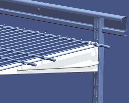 ClosetMaid ShelfTrack Wire Closet Organizer System, Adjustable from 4 to 6 Ft., With Shelves & 2854 ShelfTrack Locking Shelf Bracket for 16 in. Deep Wire Shelving - Image 7
