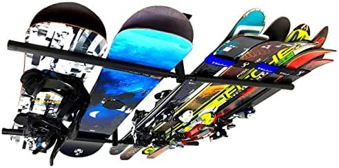 StoreYourBoard Adjustable Ski and Snowboard Ceiling Rack, Overhead Storage Mount, Double Sided by StoreYourBoard