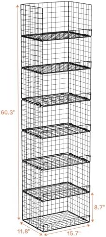Yociyoga 7-Tier Stackable Closet Organizers and Storage Shelves, Foldable Closet Shelf Organizer System, Stackable Storage Bins Drawers for Closet Organizer System, Black（Patent No. 30022416） - Image 3