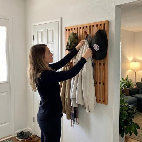 Weysat Piano Coat Rack with 51 Hooks 31 x 20.5'' Large Coat Rack Wall Mount - Image 3