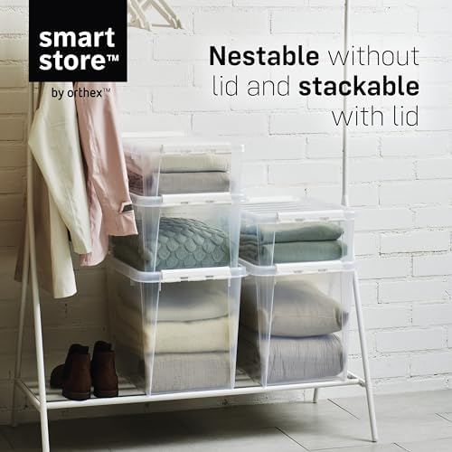 SmartStore Classic 2 Clear Box Storage, 2L/2.1QT BPA-Free Stackable Container with Clip Lock Lid, Food Safe Plastic Bins for Organization, 10 Pack - Image 3