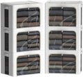 FHSQX 6 Pack Clothes Storage Bins with Metal Frame by FHSQX