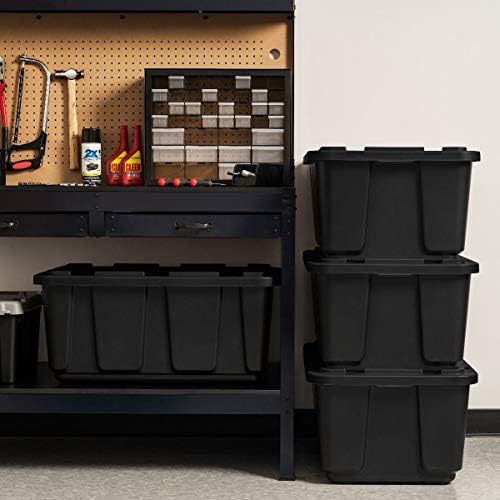 IRIS USA 4-Pack 27 Gal Heavy Duty Storage Tote Bins with Lids, Black - Image 2