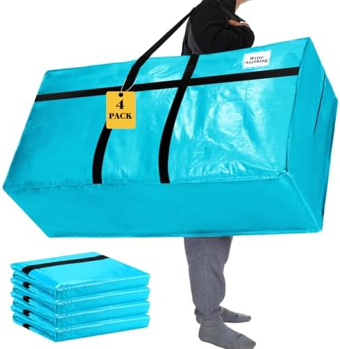 Windyun 4 Pack 69 Gallon Extra Large Moving Bags XXL Heavy Duty Storage Bag by Windyun