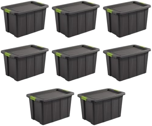 Sterilite Latching Tuff1 Tote Containers w/Lids, 30 Gallon, 8-Pack by Sterilite