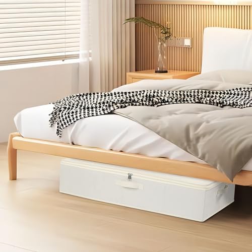 Underbed Storage Organizers,Beige,1 Pack,23.6x11.8x5.9 Inch - Image 3