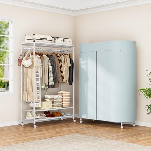 BACEKOLL Clothes Rack with Cover Heavy Duty Rolling Portable Closet 380LBS - Image 6
