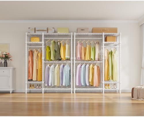 VIPEK V2 Heavy Duty Clothes Rack, Metal Closet Rack Organizer, White - Image 3