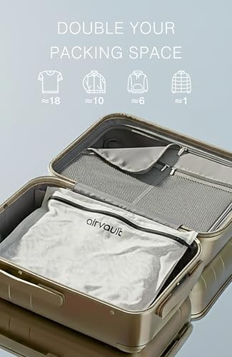 AirVault Vacuum Duffle Travel Bag with Air Pump, Waterproof Compression Storage Bags for Travel & Moving (White - 15L (3-Pack), Flat) - Image 7