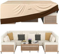 Patio Furniture Covers, Outdoor Furniture Cover Waterproof, General Purpose, Outside Table and Chair Covers, Heavy Duty 600D (74 Inch L x 47 Inch W x 27.8 Inch H)-Brown by Ruimoy