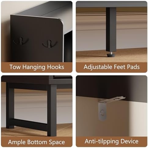 Xixini Shoe Storage Cabinet with 6 Flip Drawers, Entryway Shoe Rack, Black - Image 6