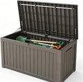 LAUSAINT HOME 260 Gallon Resin Deck Box, Outdoor Toy Storage Box, Package Delivery Box with Lockable Lid, Waterproof Outdoor Storage Box For Garden Tools, Patio Cushions(260 Gallon,Grey) by LAUSAINTHOME