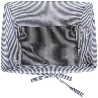 DII Farmhouse Chicken Wire Storage Baskets with Liner, Set of 5, Rustic Ticking Stripe, Assorted Sizes - Image 3