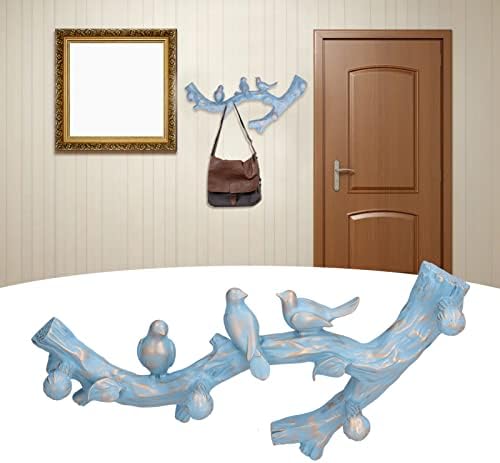 Birds On Branch Hanger Rack, Birds On Tree Branch Decor Wall Mounted Coat Rack with Hooks Decorative Wall Mount Keys Bags Rack for Keys Towels(S) - Image 6
