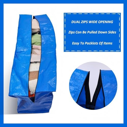 Windyun 4 Pack 69 Gallon Extra Large Moving Bags XXL Heavy Duty Storage Bag - Image 4