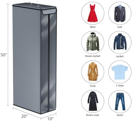 Univivi Hanging Clothes Storage Bag, Large Garment Bags 50 In, 2 PCS - Image 3