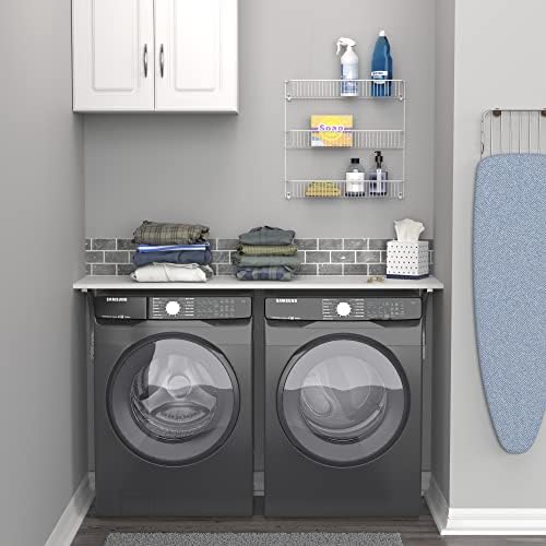 ClosetMaid 3-Tier Hanging Wall Mounted Metal Rack for Spices, Shelf Storage, Pantry Organization, Laundry, Kitchen, Bathroom, White, 8022 (Pack of 2) - Image 5